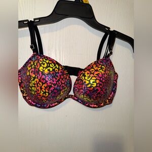 “Pink” sequin colorful leopard print bra